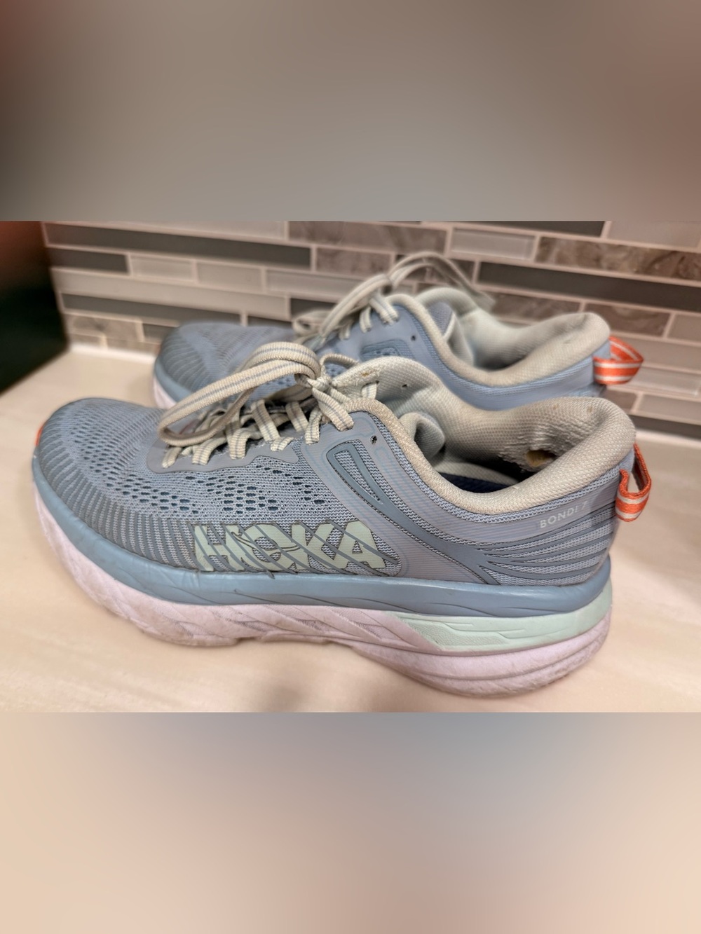 Hoka One One Bondi 7 Light Blue Women’s Size 5